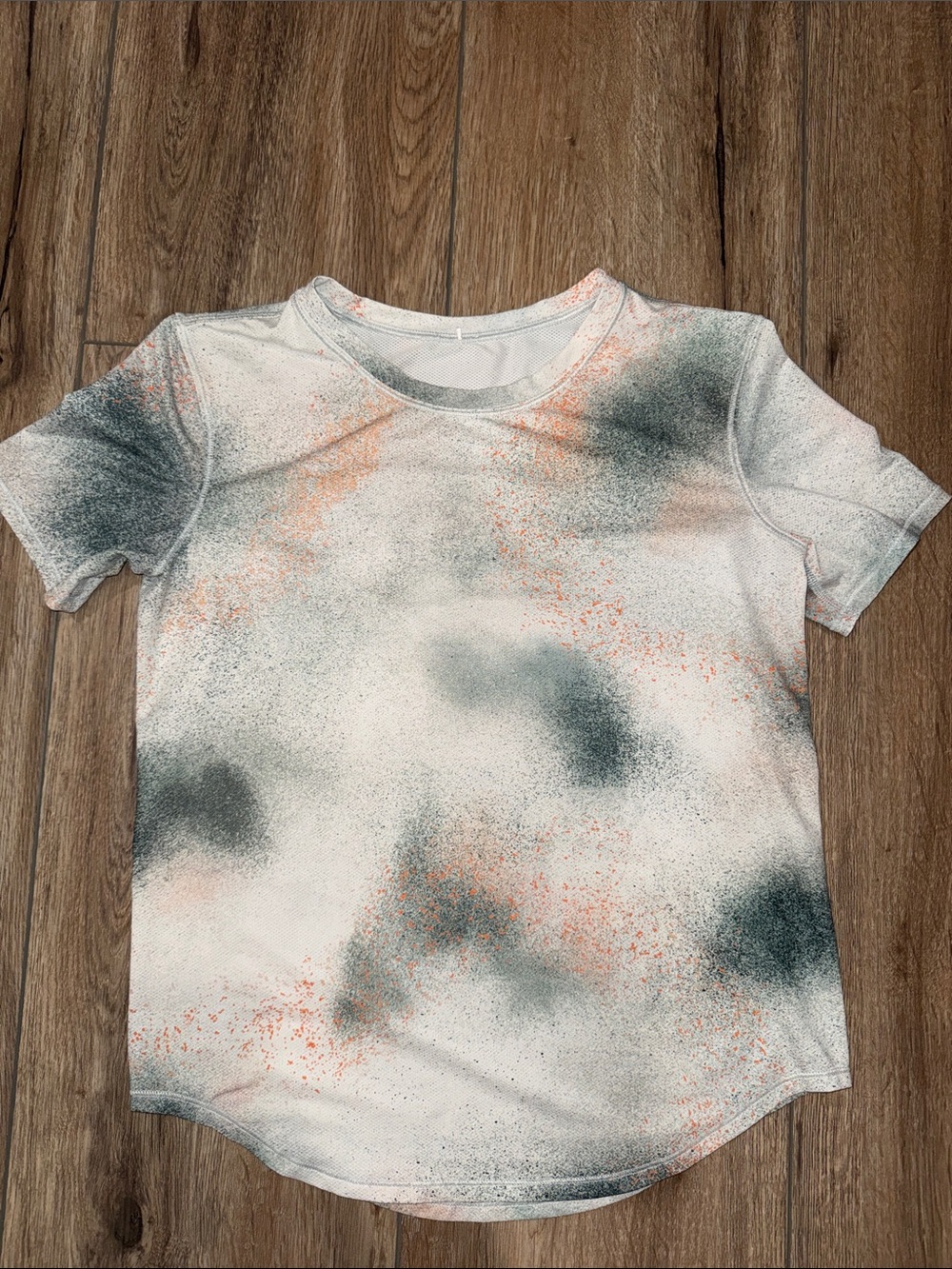 Lululemon High-Neck Running and Training T-Shirt Spray Camo Silver Blue
